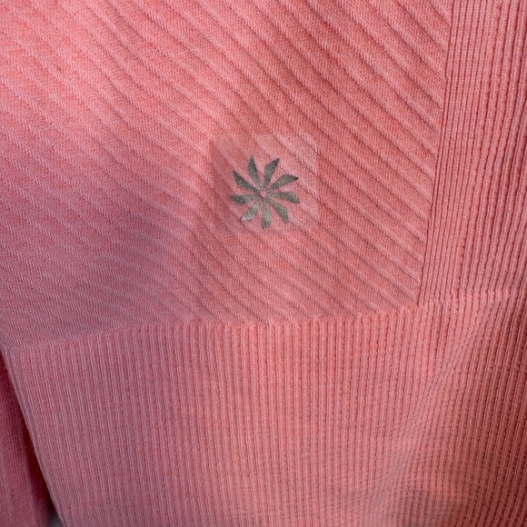 Athleta Power Down Primaloft Pullover Top Coral Pink Size Large NWT - Picture 7 of 13